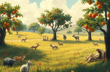 a-meadow-with-fruit-trees-and-animals-and-a-few